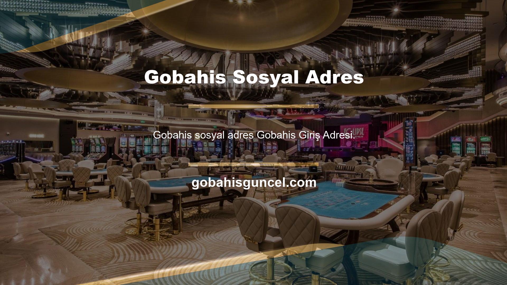 Sosyal medya hesaplarını nerede bulacağınızı görebileceğiniz Gobahis adresi